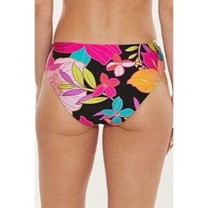 Trina Turk Colorful Reversible Floral Solar Hipster Bikini Bottoms Size 8